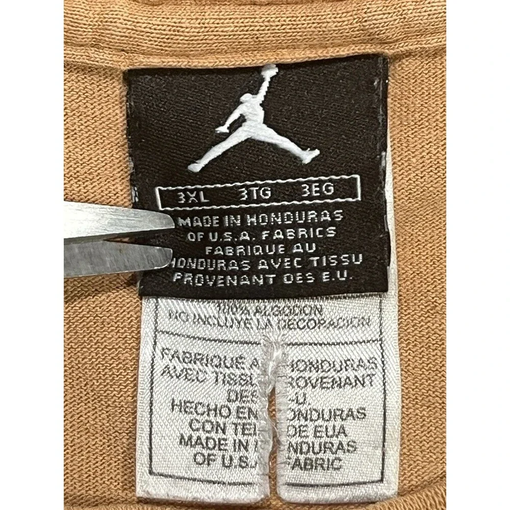 Vintage Nike Air Jordan T Shrit Velvet Jumpman Logo Men’s Size 3XL